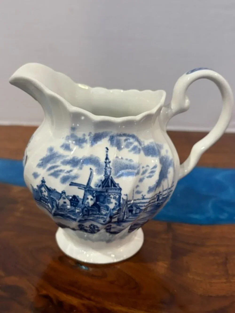 Johnson Brothers Tulip Time Windmill Creamer and Sugar Bowl